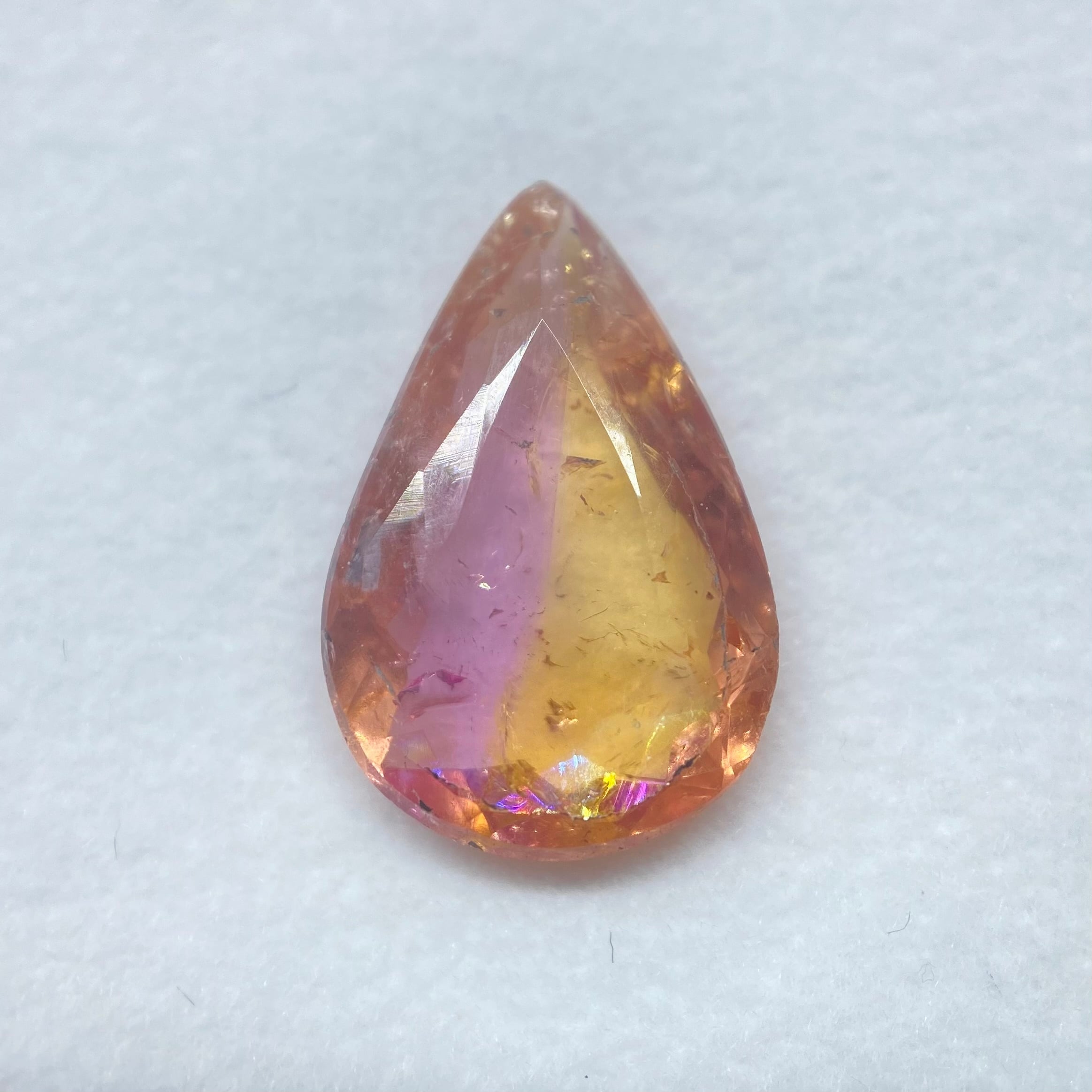 超レア 夕日のようなナチュラルインペリアル系バイカラートパーズ