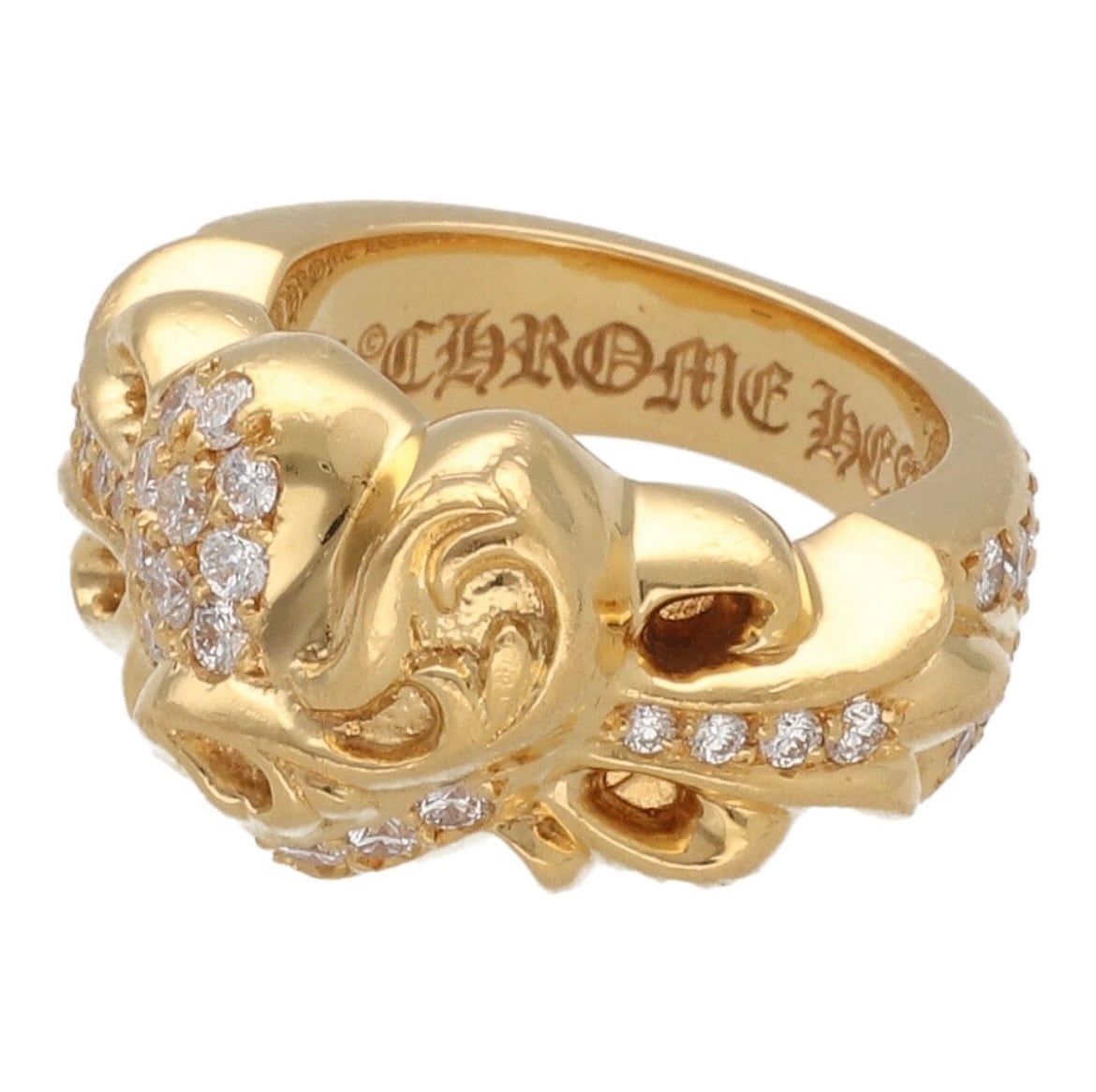 CHROME HEARTS クロムハーツ フローラルハートリング 22K フローラル