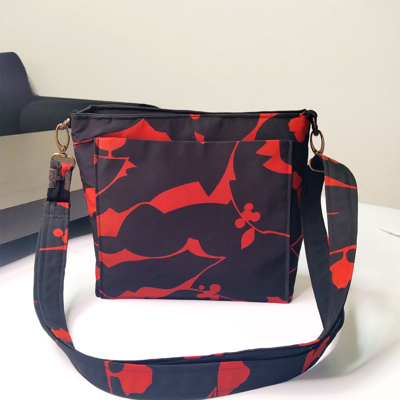 光を抱く夜】帯リメイク ショルダー対応 バンブー トートバッグ 和装