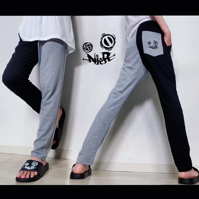 TWO-TONE SWEAT PANTS【GRAY×BLACK】