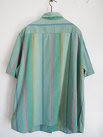 1990’s EURO Pastel Stripe Short Sleeve Shirt／46