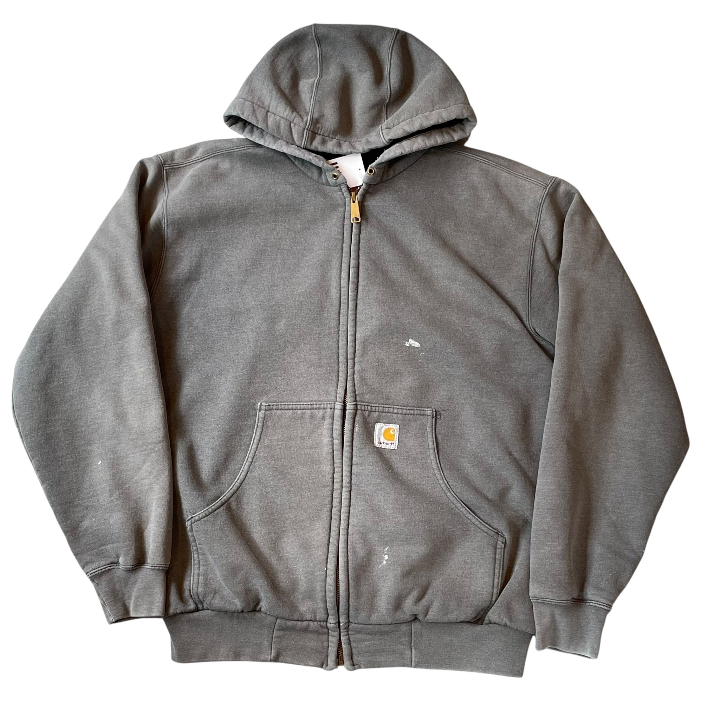 00s Carhartt "charcoal gray" active type cotton hoodie