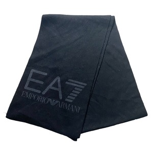 EMPORIO ARMANI EA7 black knit scarf
