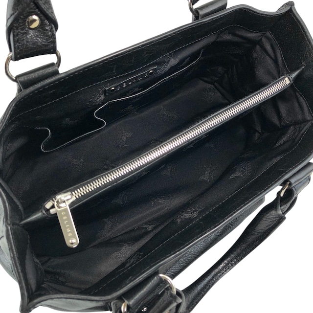 CELINE セリーヌ ハンドバッグ ブラック 馬車モチーフ レザー ブギーバッグ vintage ヴィンテージ オールド 6m8meh