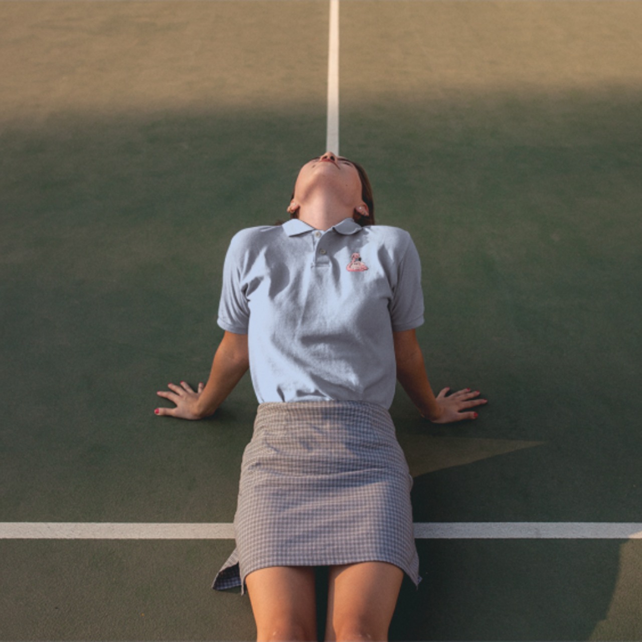 Polo-shirt-one point-すやすやフラミン 4117