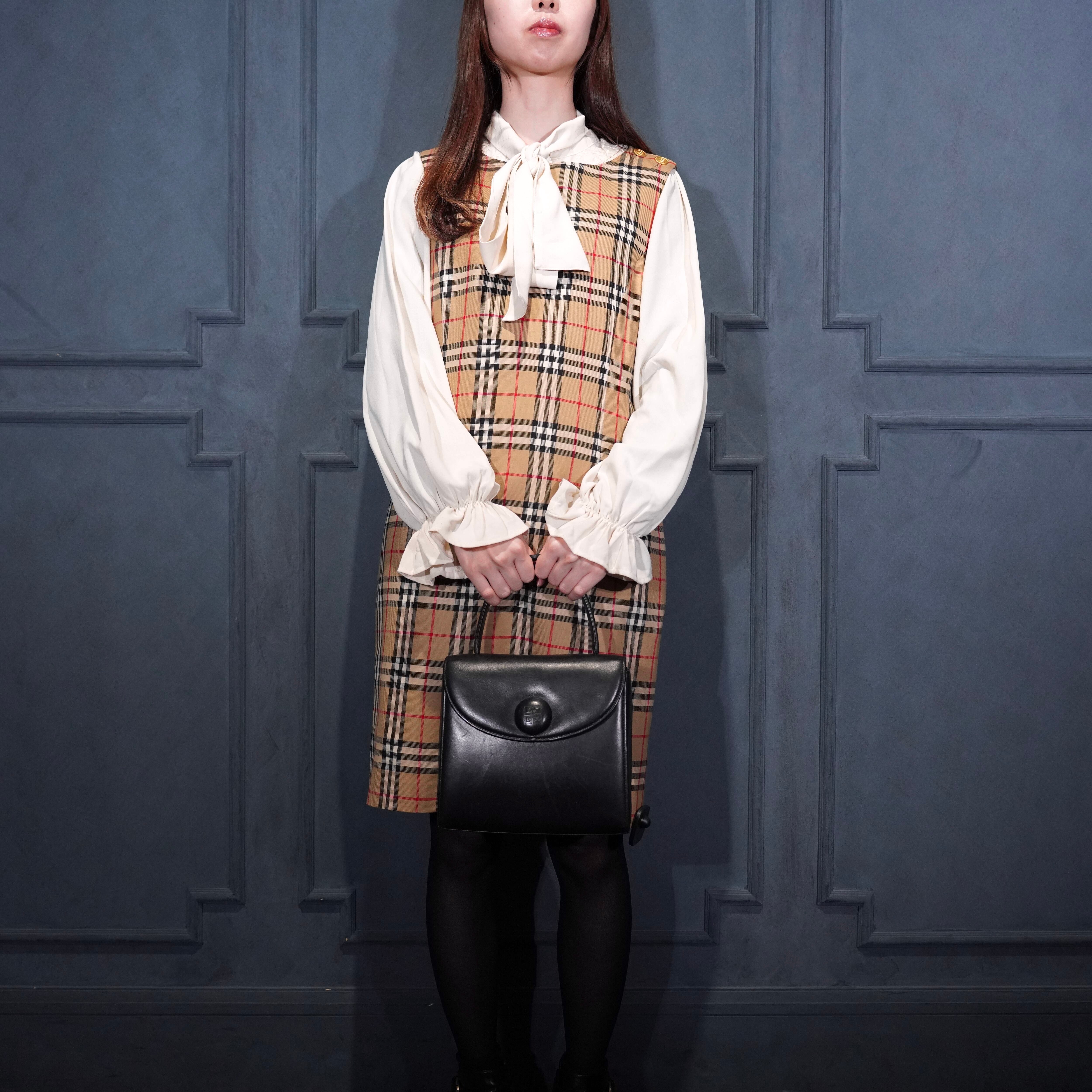 GIVENCHY LOGO DESIGN LEATHER HAND BAG/ジバンシィロゴデザインレザー