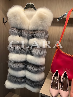9 steps elegant fur vest / High class《 即日発送 》