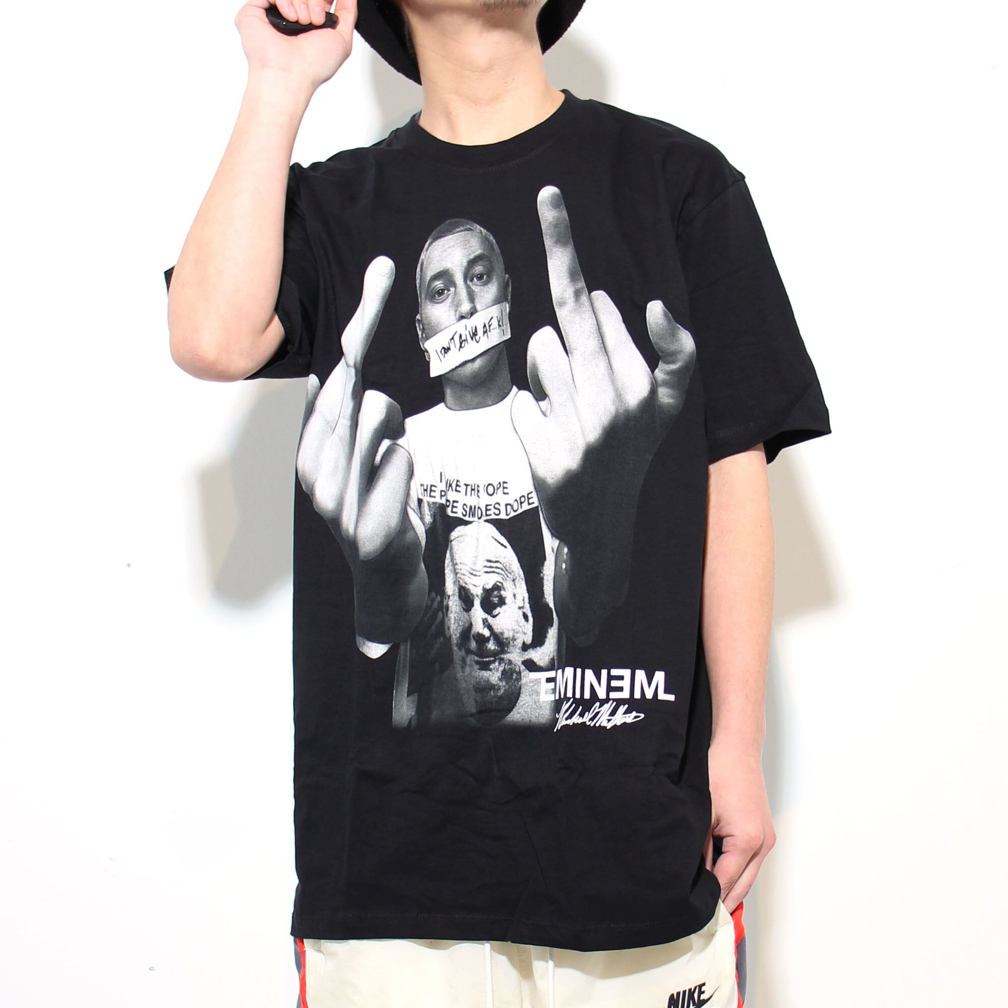 新品】 RAP TEE ラップ Tシャツ EMINEM エミネム BLACK | 【VINTAGE