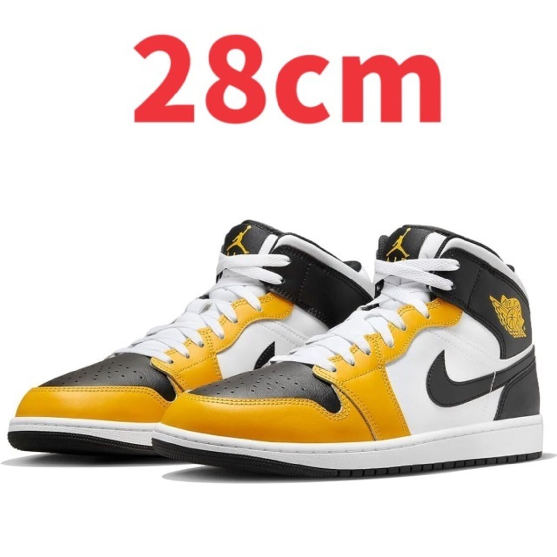エアジョーダン1 MID 黄色 黒 白 28cm 箱付き | Pay ID