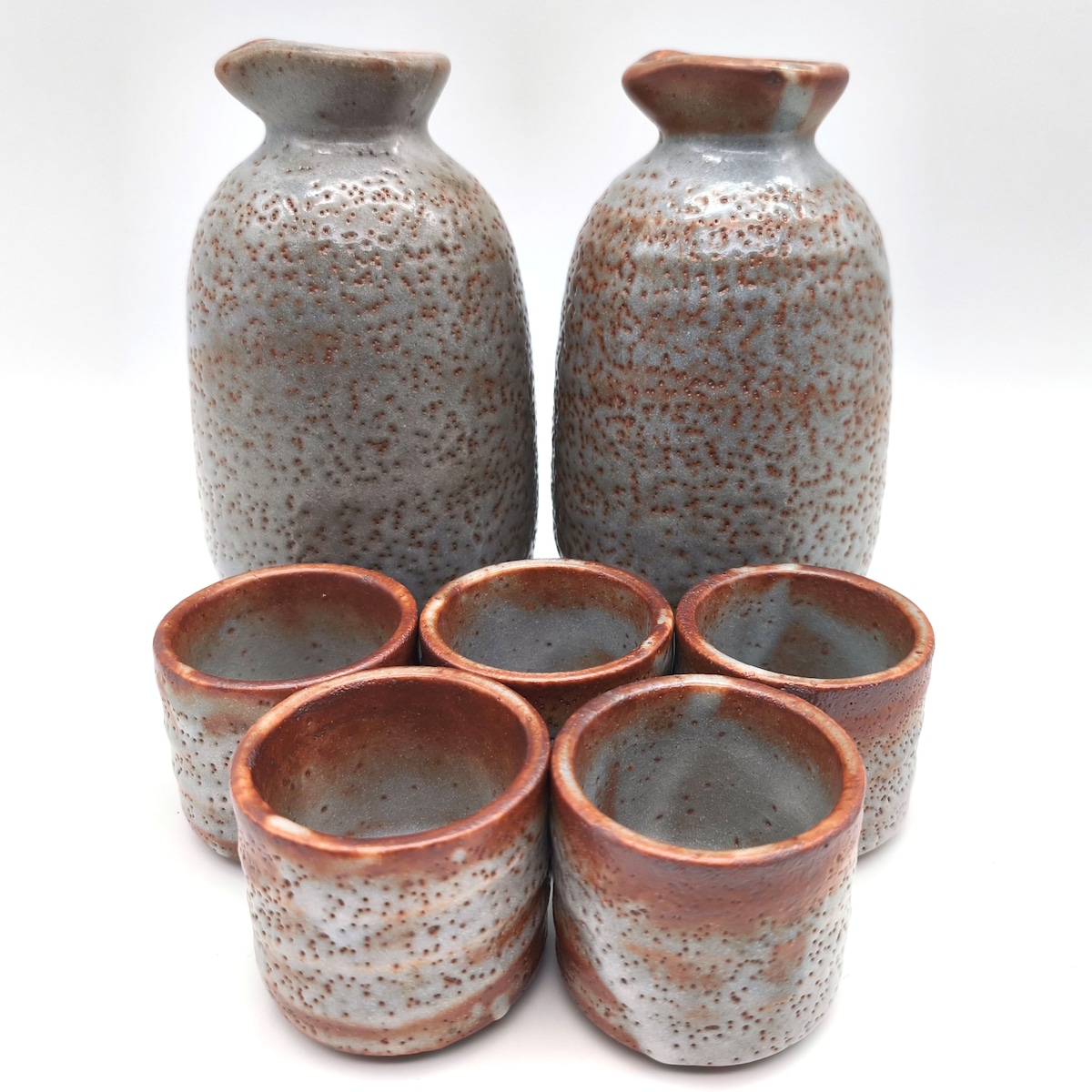 志野焼・徳利・お猪口・おちょこ・酒器セット・No.250815-09・梱包 