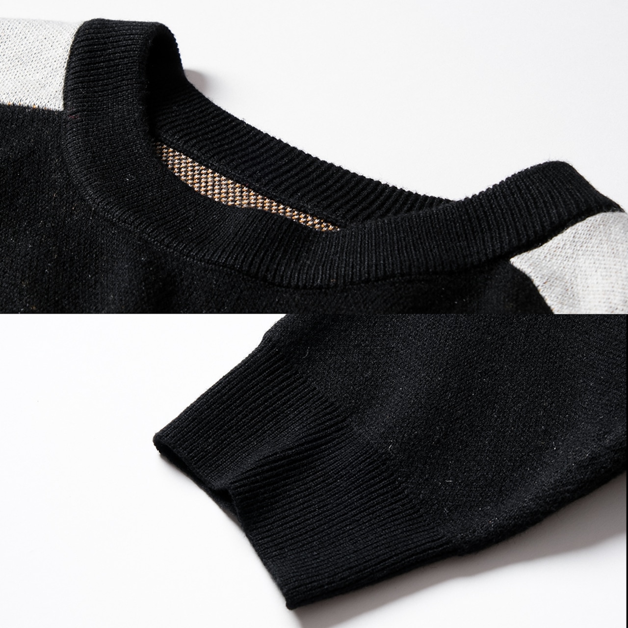 カラーブロック復刻デザインニット