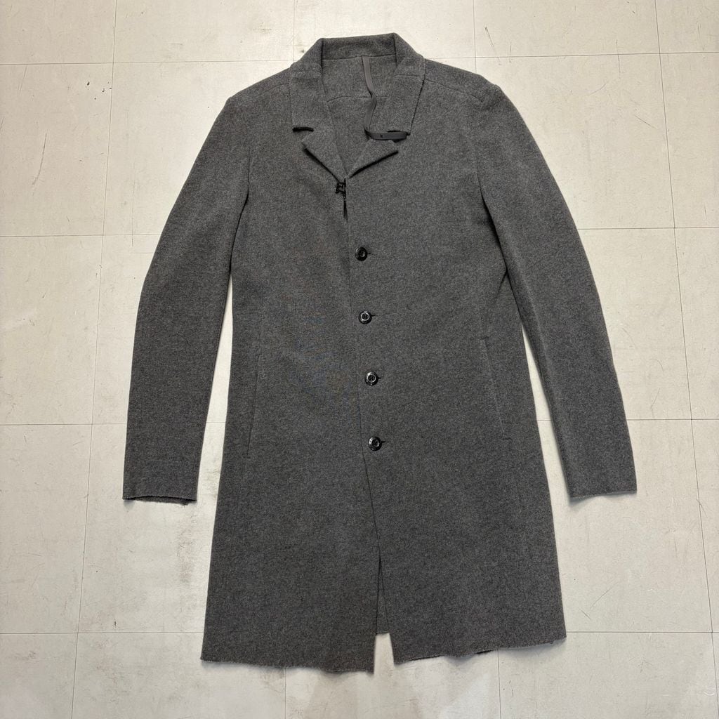 【新品同様】ATTACHMENT アタッチメント カシミヤ混コート ロングコート ATTACHMENT アタッチメント ピグメント染カシミアニット天竺