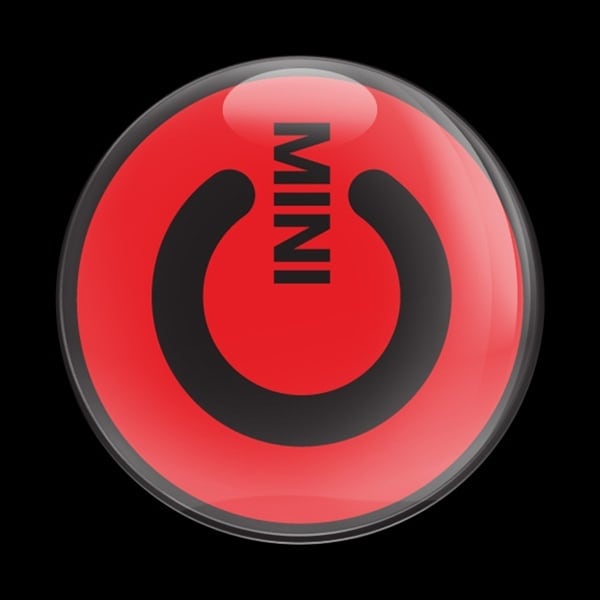 ゴーバッジ(ドーム)（CD0321 - MINI POWER RED） - 画像1