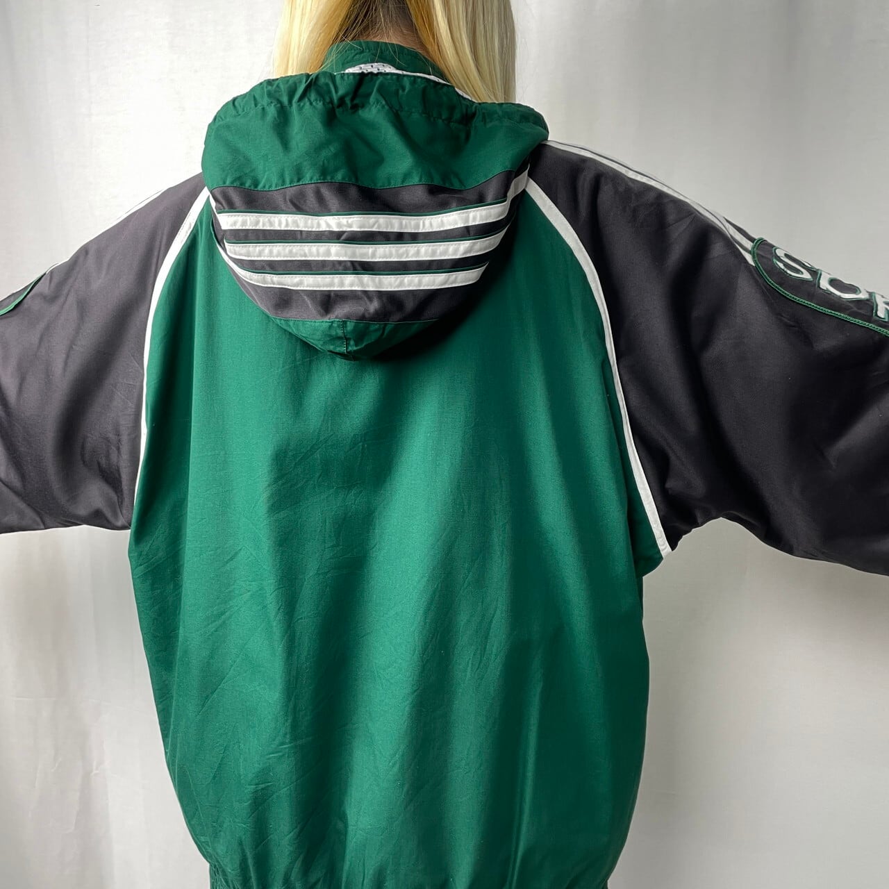 90年代 adidas アディダス ポリコットン×ジャージ トラックジャケット