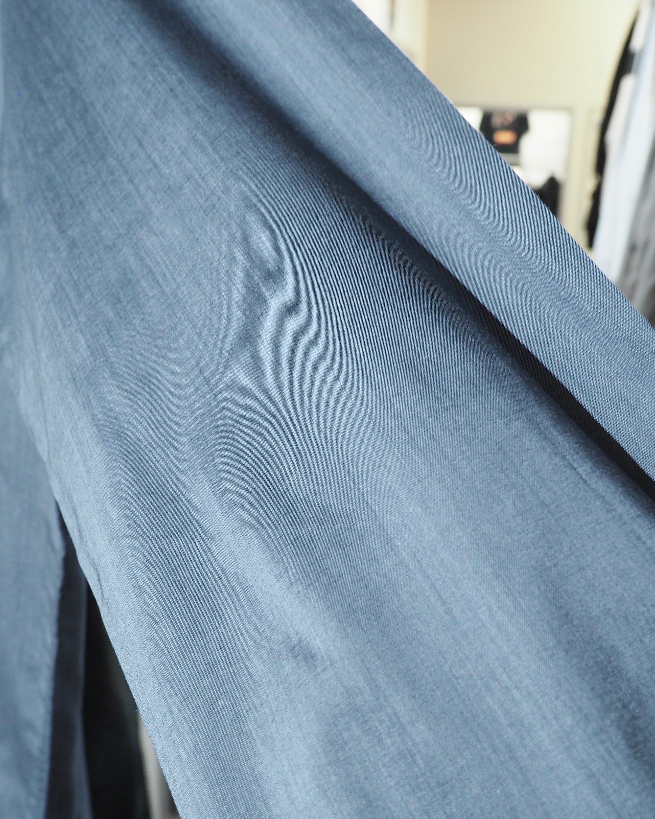 1980s " JUN MEN " Beautiful Glossy Dark gray Color vintage loose Dress shirt