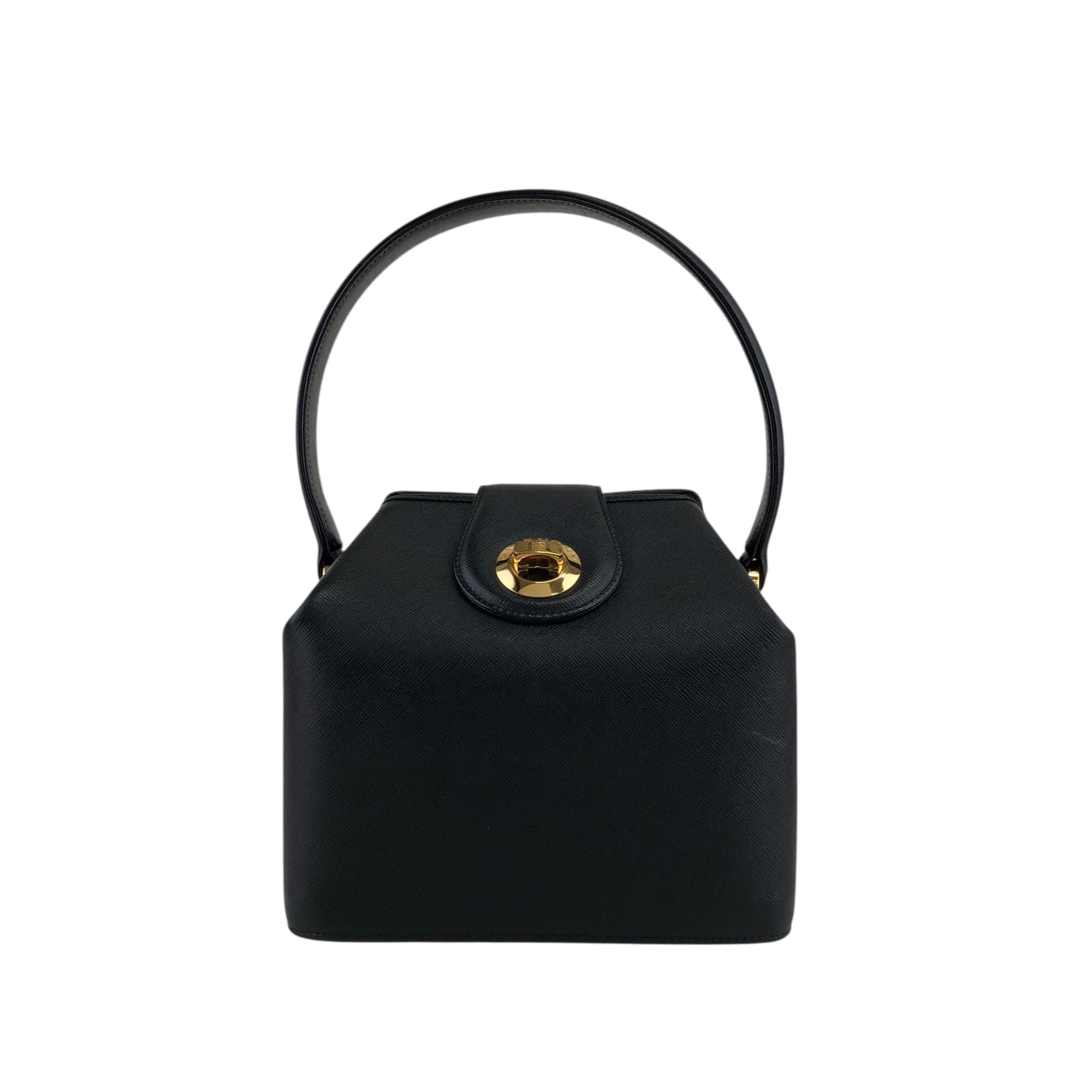 GIVENCHY ジバンシィ ハンドバッグ ブラック ターンロック レザー