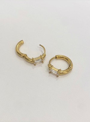 cz stainless hoop pierce