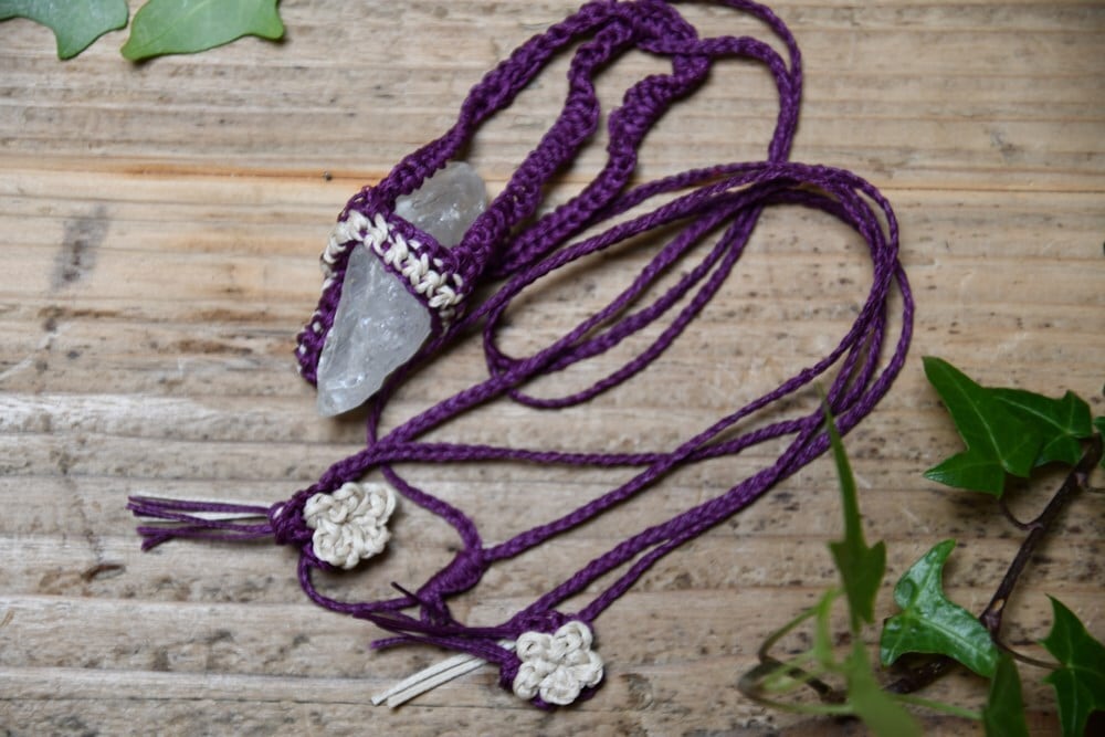 ペタライト原石マクラメペンダント(CASA BLESSING®︎)petalt-0103