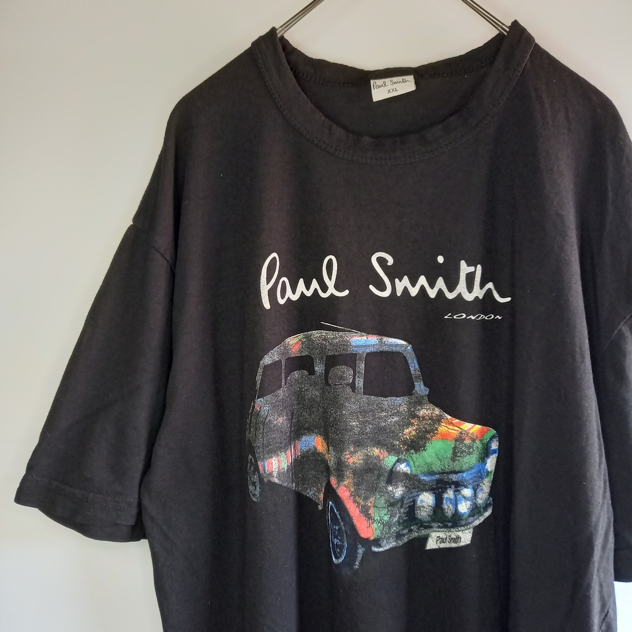 ポールスミスLONDON　クルーネック　プリントTシャツ　半袖　黒　XXL