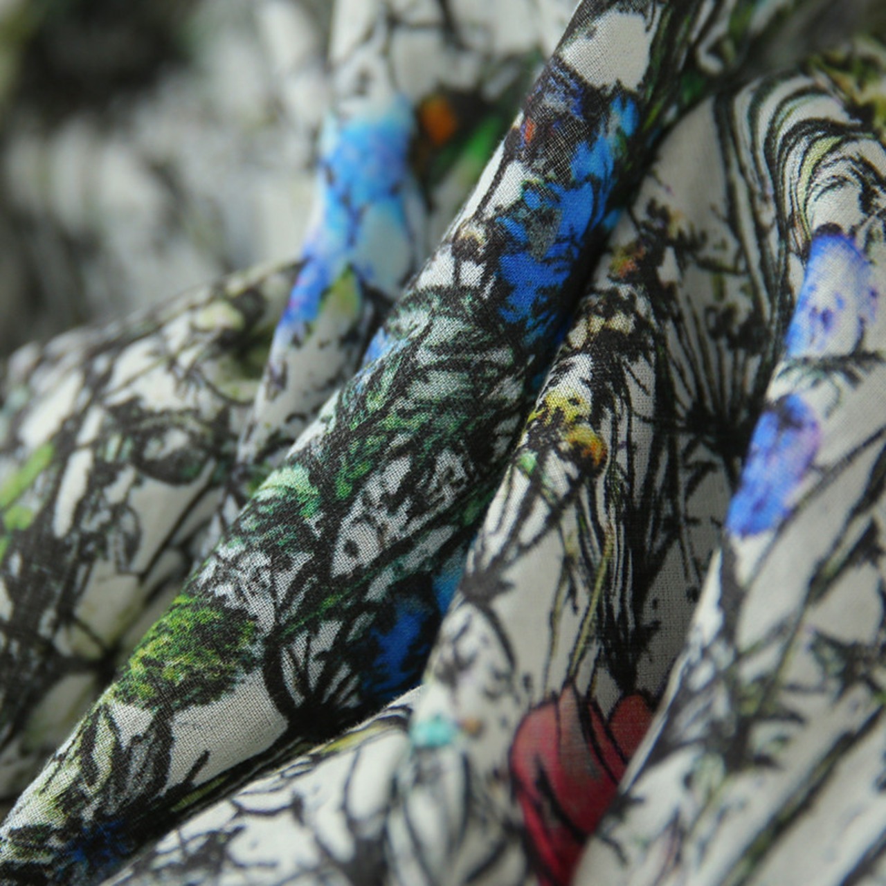 花柄Vネックミドル丈ワンピース W00170