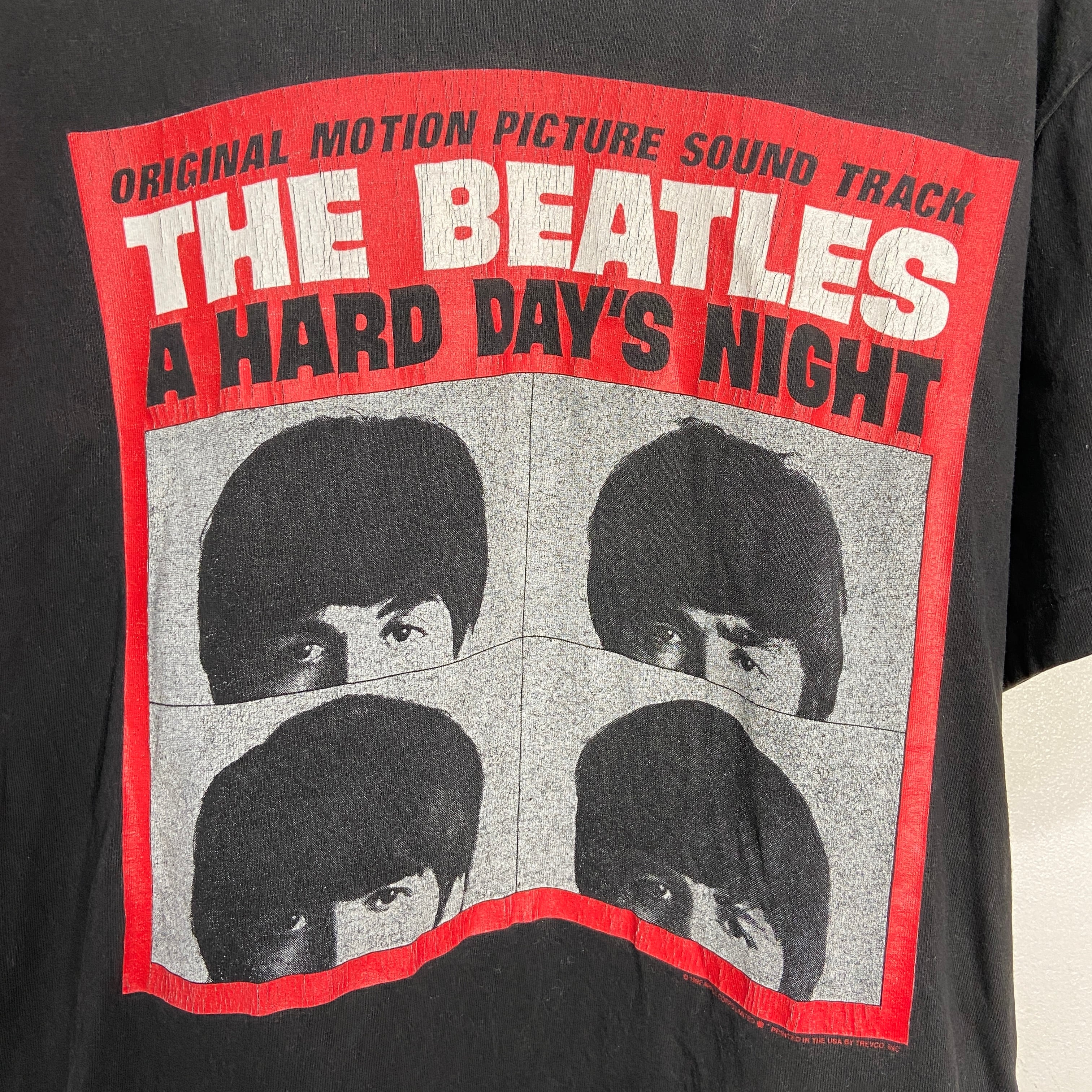 THE BEATLS 90s バンドTシャツ 黒 M 両面プリント ビートルズ | 古着屋 Uan