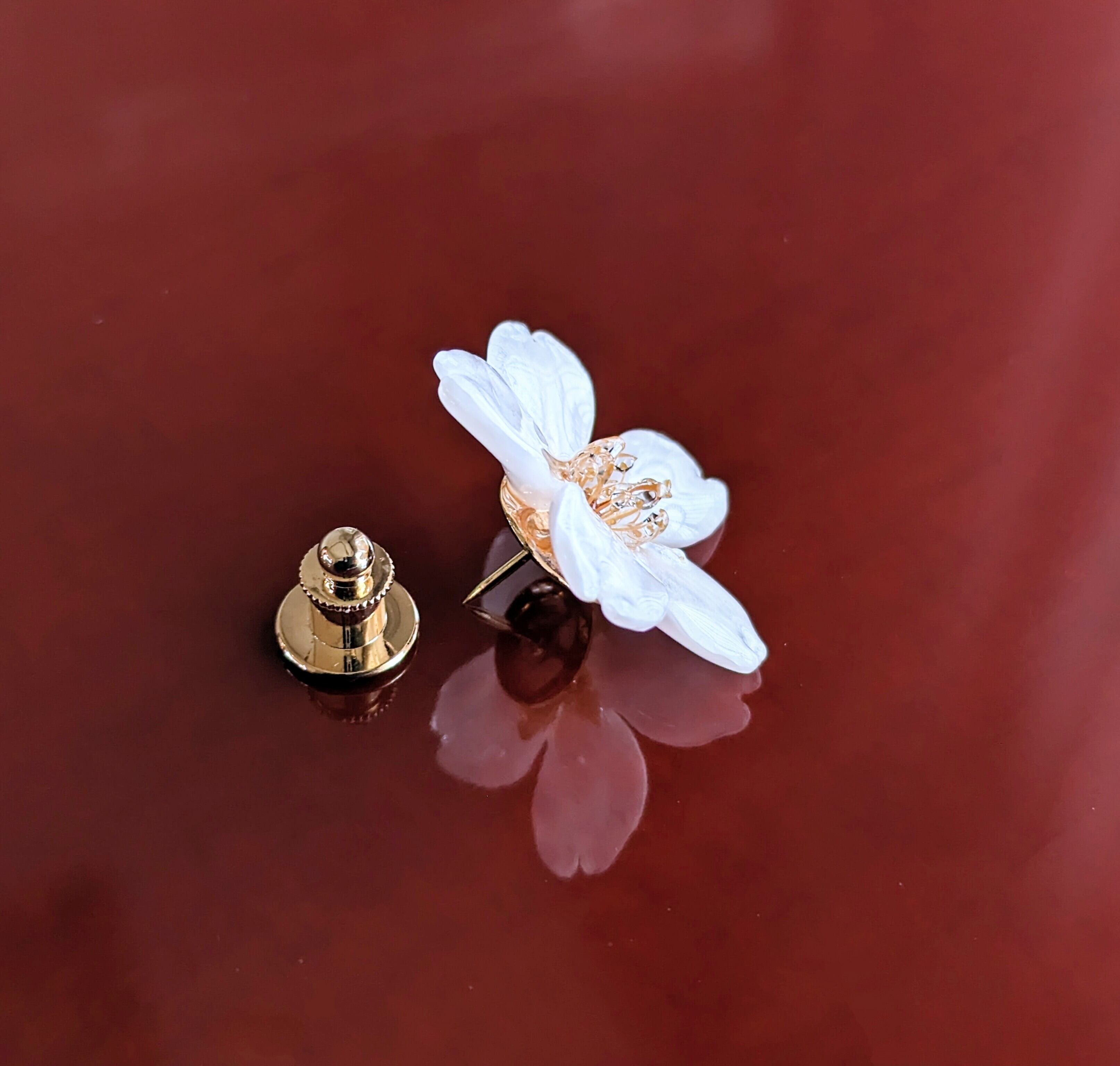 受注制作】Everpink Sakura. 本物のお花 桜のタックピン/ブローチ