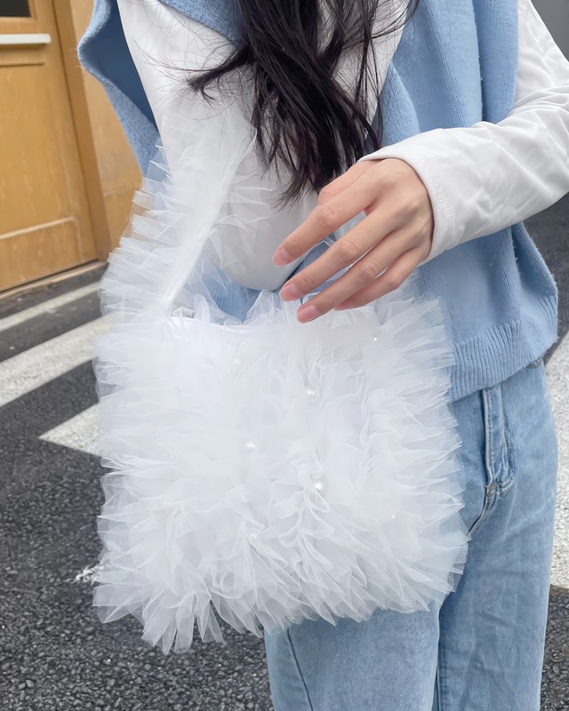 チュールレースパールバッグ（4 colors）　2506102