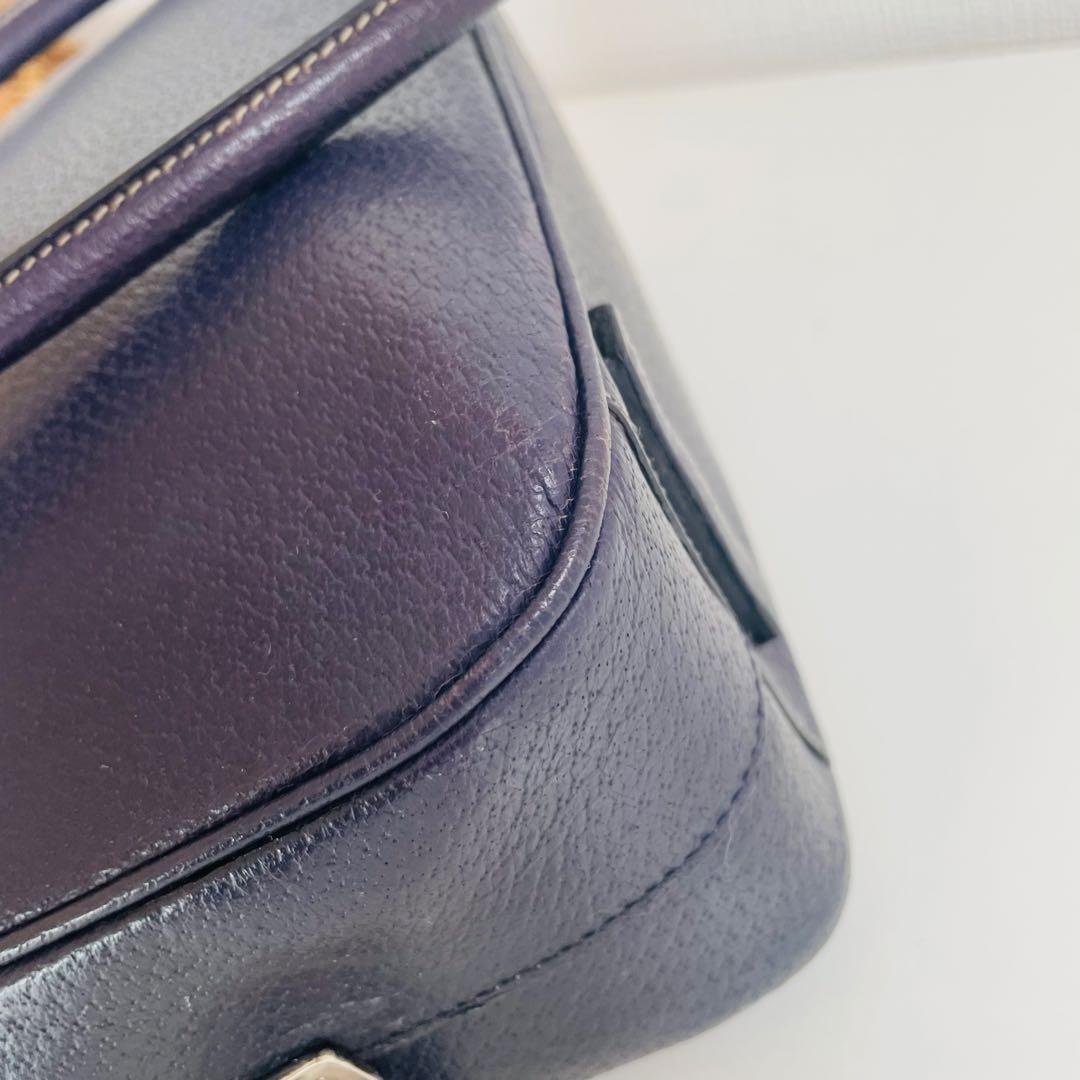 PRADA プラダネイビー レザー ショルダーバッグ | PAY ID