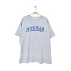 80s チャンピオン ミシガン大学 トリコタグ 88/12 ヴィンテージTシャツ 染み込み カレッジ MICHIGAN メンズXXL 古着 @BD0005