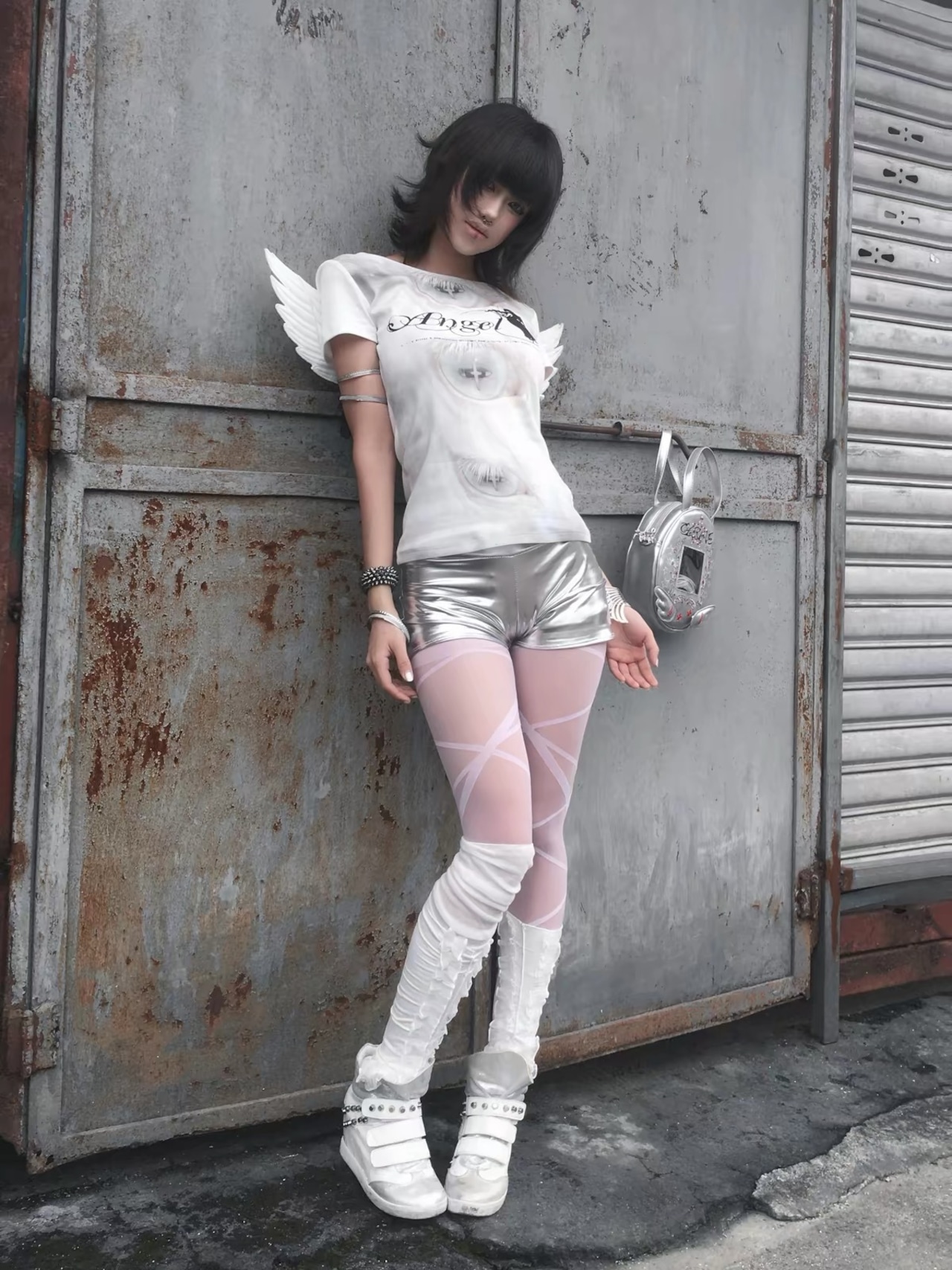 【Vestige】Wing Print T-shirt