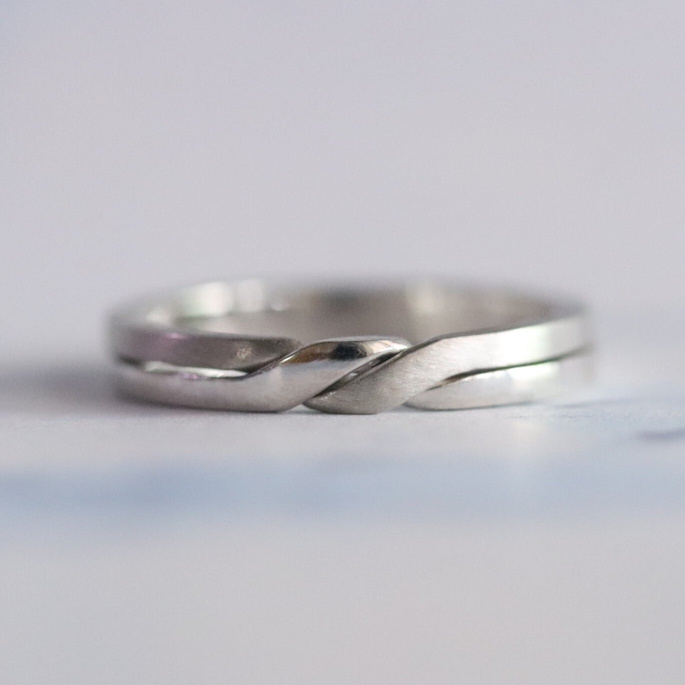 【※フジ連続ドラマ提供デザイン※】【結婚指輪※1本用】ギメルリング_ノーマル_鏡面&マット仕上げ_Pt900(プラチナ)_幅3.5mm