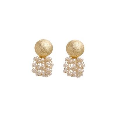 真珠のフリンジのイヤリング ピアス ファッション シンプル