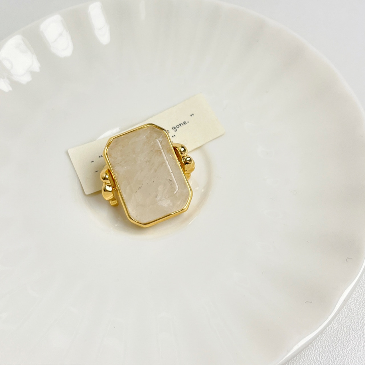 大粒 ストーン リング 90034