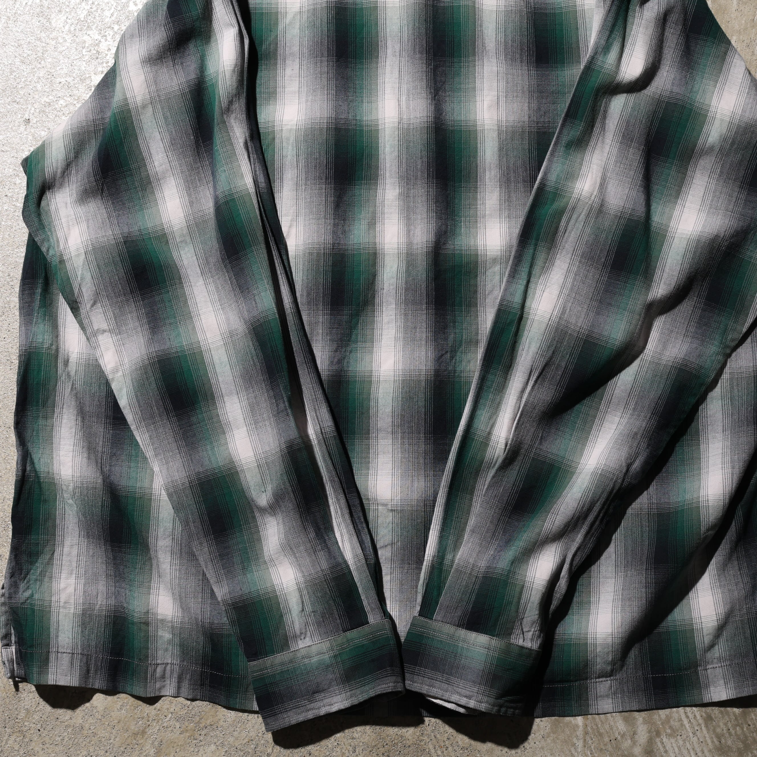 美品 XL 90s Polo Sport コットン レーヨン オンブレ ボックスシャツ