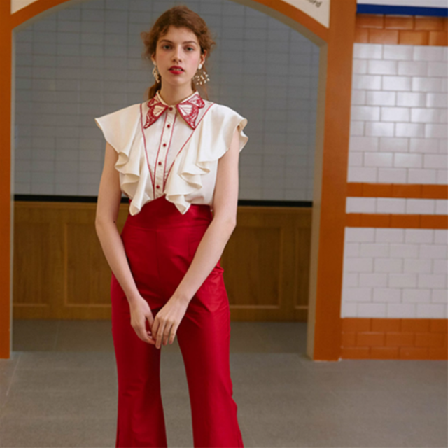 【Camoooni】バタフライカラーブラウス　10819