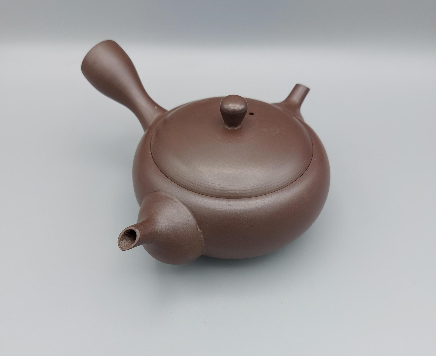 笹岡春山 萬古 桃摘み 手捻り 急須 四日市 萬古焼 秦山 笹岡春山 萬古 桃摘み 手捻り 急須 四日市 萬古焼 秦山 笹岡春山とその