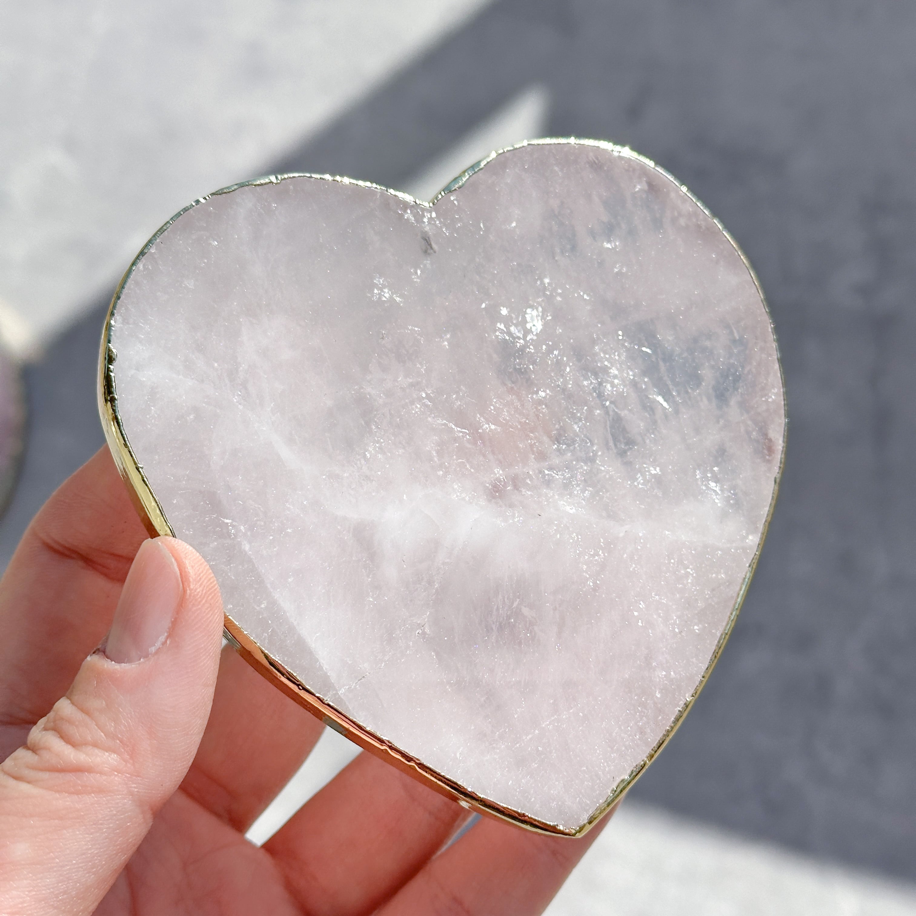 ローズクォーツコースター ハート◇Rose Quartz Coaster ◇天然石