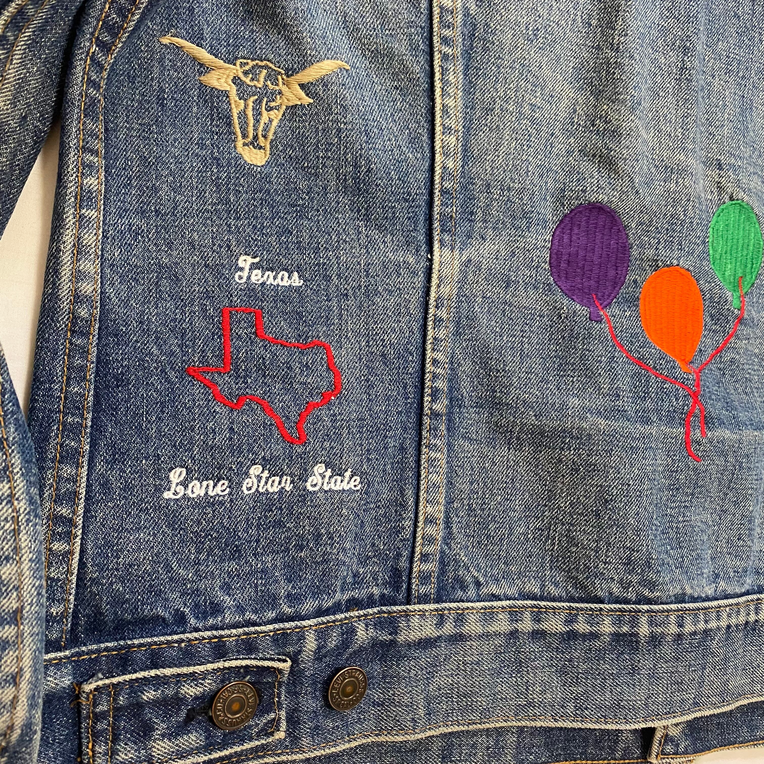 70's vintage Levi's 70505-0217 custom denim jacket ／ 70年代 古着 リーバイス 刺繍 カスタム  デニムジャケット