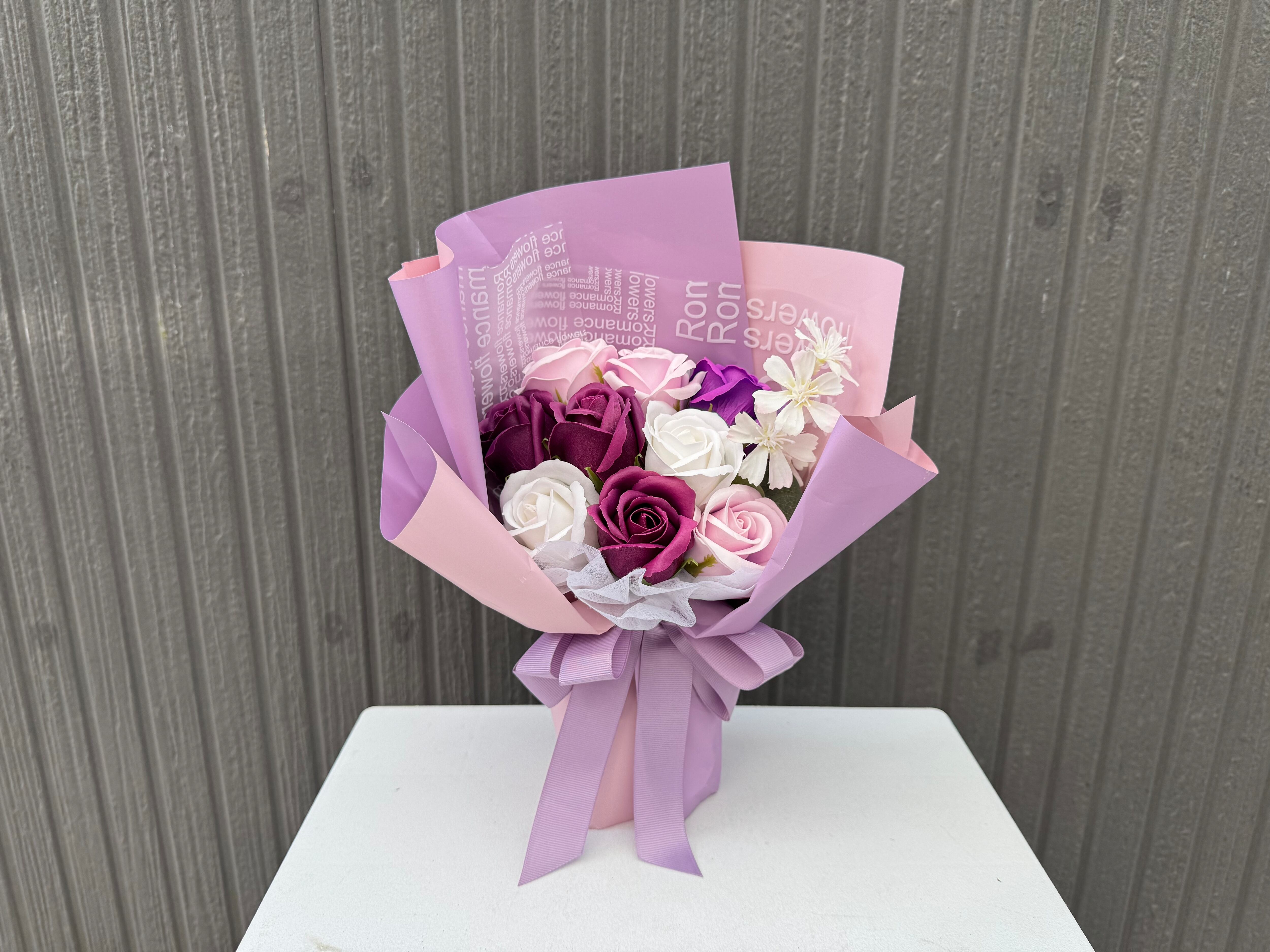 パープル花束のソープフラワー