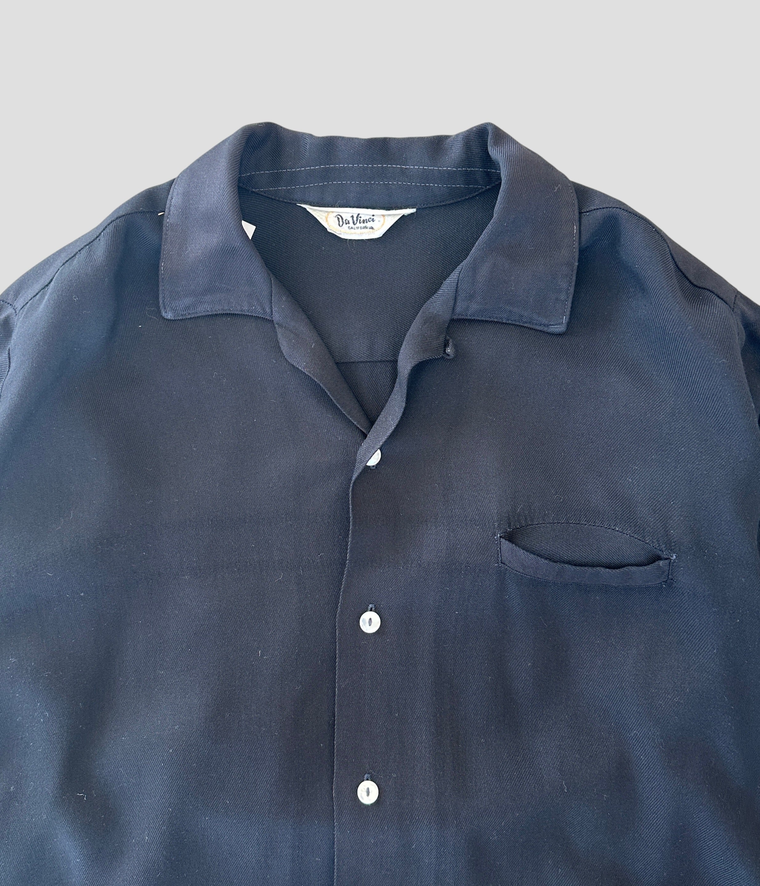 Da Vinci- Vintage 60-70s Opencollar rayon Shirt | BEGGARS BANQUET