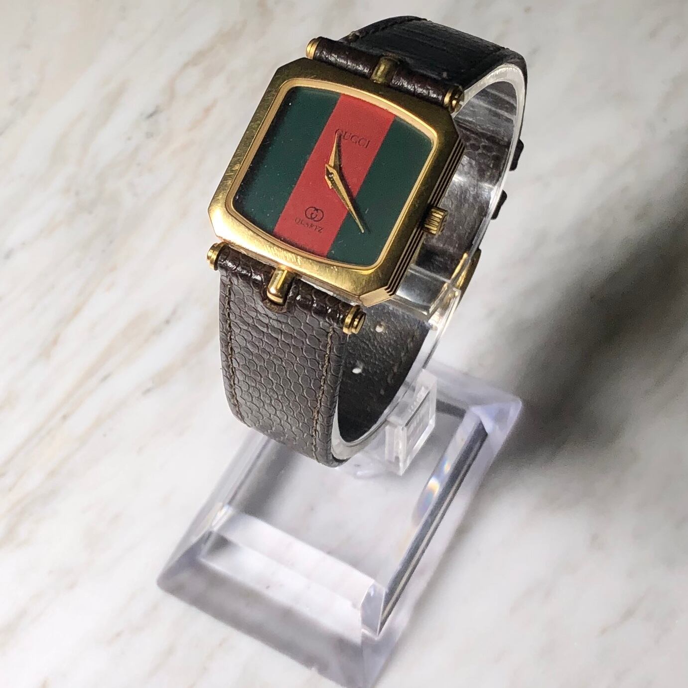 可動品 オールドグッチ スクエア シェリー 腕時計 vintage GUCCI shelly line square quartz watch | NOIR ONLINE