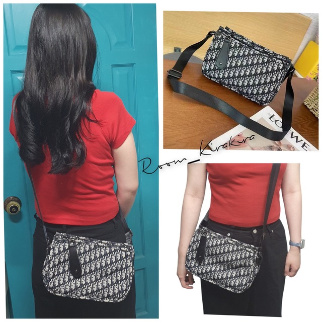 DジャガードWポケットクロスバッグ