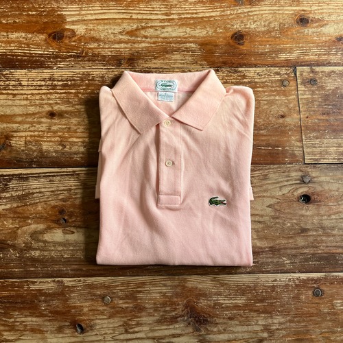Circa 1980's "IZOD Lacoste" Polo shirt Made in USA ・Pink/XL