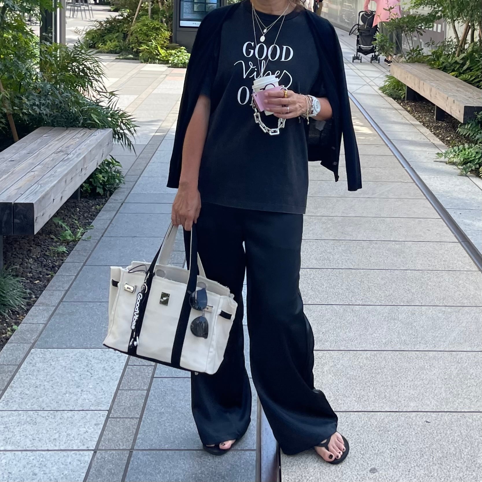 バッグ meong blue KANAGU ArmyBAG vintage black KANAGU tote BAG / raw edge style / black x silver | meong blue
