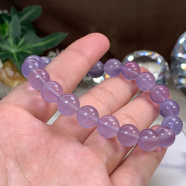 レアカラー☆すみれ色フローライト・ブレスレット