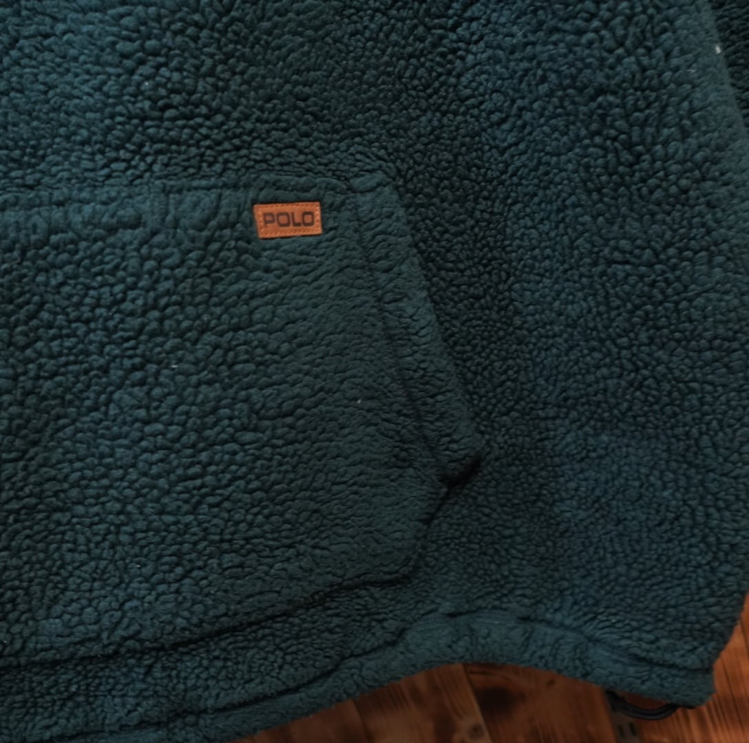 90s ralphlauren ボア ハーフジップ フリース XL/プルオーバー