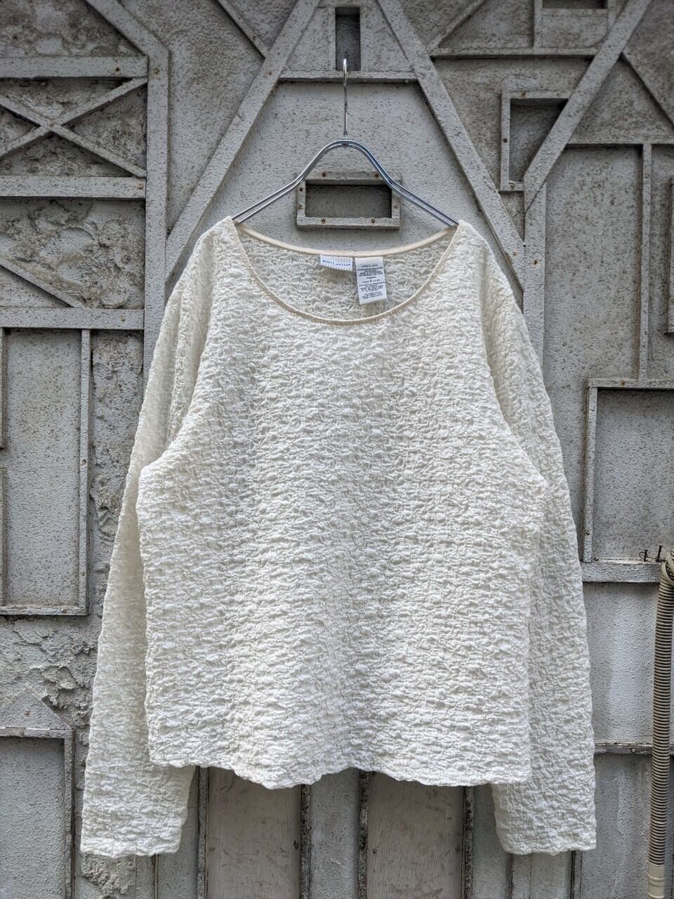 "WHITE STAG" sheer design L/S vintage
