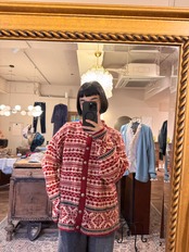 L.L.Bean Nordic Pattern Wool Cardigan Made in USA