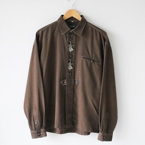 後染め Tyrolean shirt