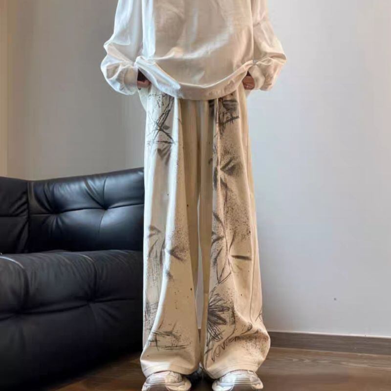 インクデザインワイドストレートジーンズ C10436